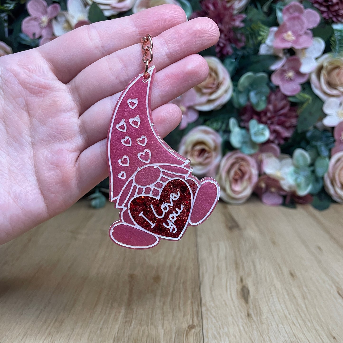 Schlüsselanhänger Wichtel mit "I Love you" in verschiedenen Designs