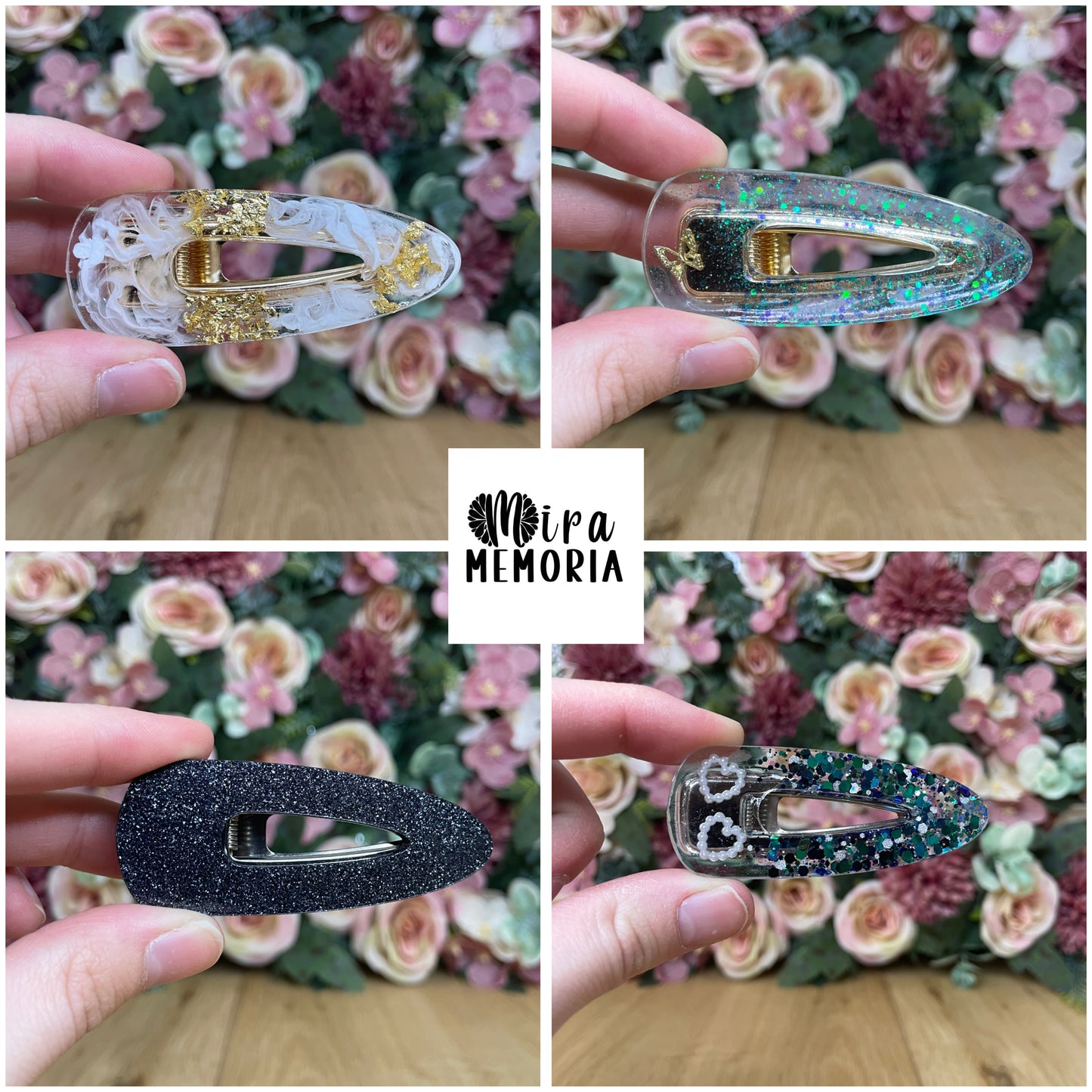 Haarklammern in verschiedenen Designs