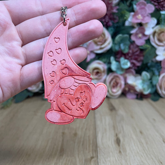 Schlüsselanhänger Wichtel mit "I Love you" in verschiedenen Designs