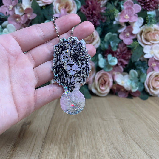 Einkaufswagenlöser Löwe mit Blumen in verschiedenen Designs