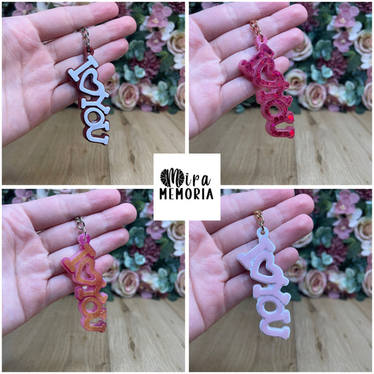 Schlüsselanhänger "I Love you" in verschiedenen Designs